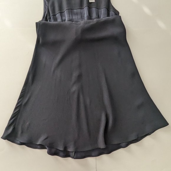 JOSEPH Navy Satin Crepe Midi Dress - Picture 8 of 14